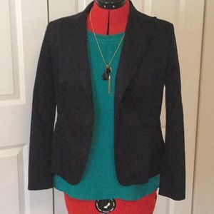 Black cotton Talbots blazer